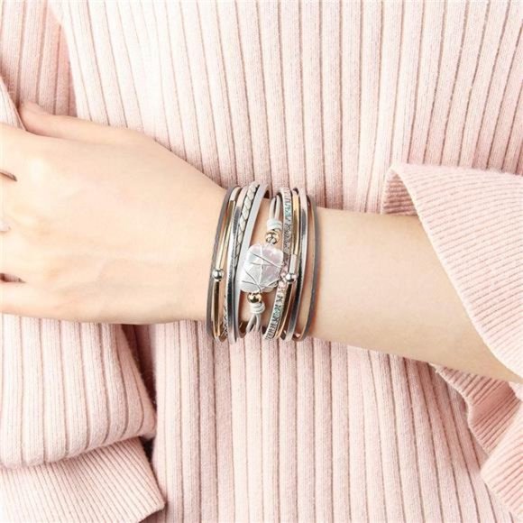Baroque Pearl Leather Cuff Bracelet - Picture 1 of 6